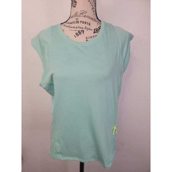 lululemon womens size 6/8 Green Hiking Cap Sleeve Pocket Activewear - Picture 2 of 8